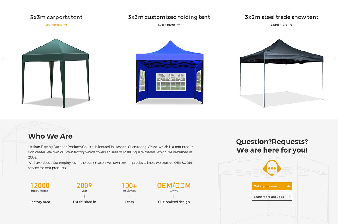 戶外用品外貿(mào)網(wǎng)站建設(shè)案例